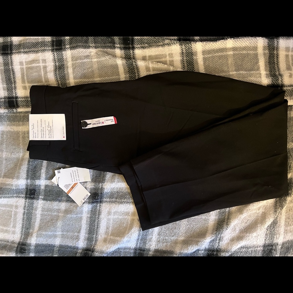 Calvin Klein 12R kids Flat Front - Stretch Slim Fit dress pants